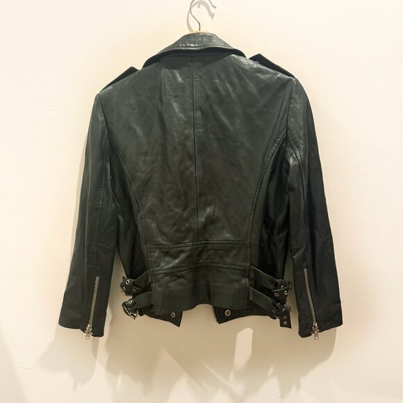 OAK NYC Buttery Soft Black Leather Moto – Premium Designer Biker Jacket - Picture 2 of 6